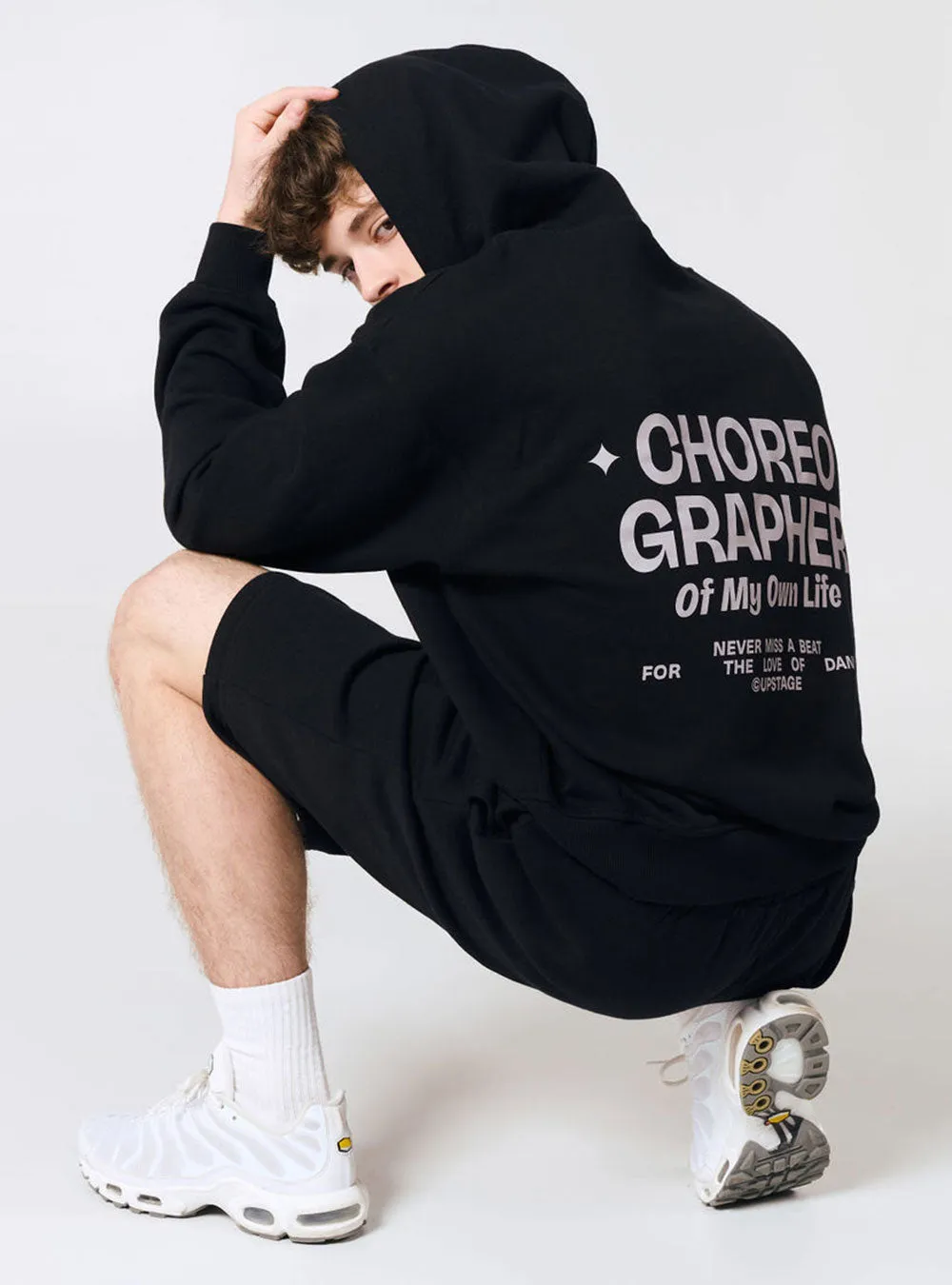Adults Choreographer Logo Freestyle Oversized Hoodie Black