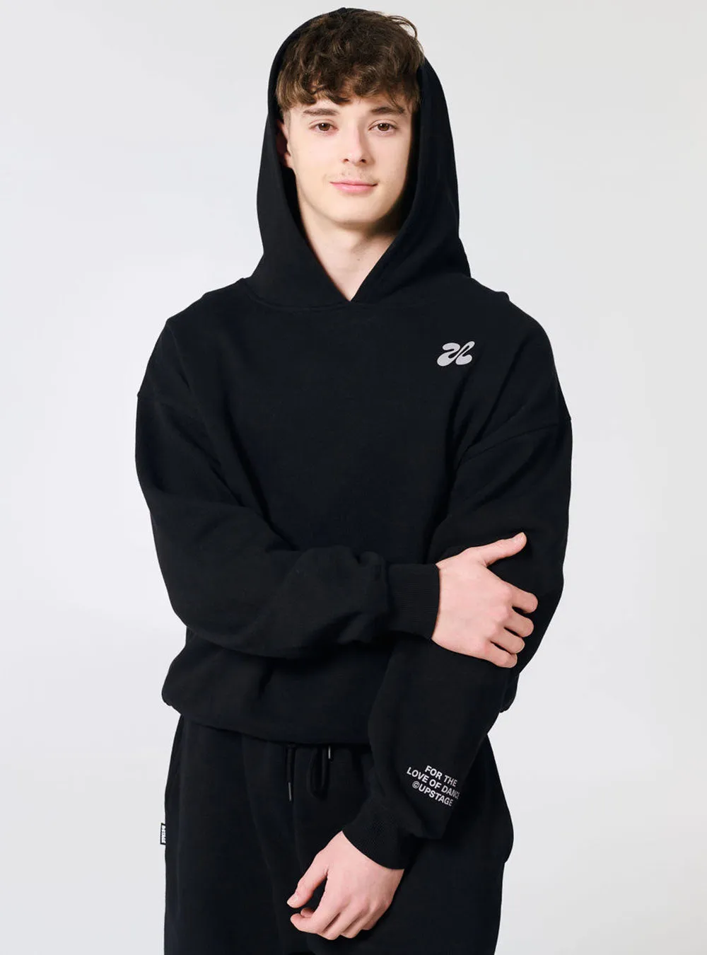 Adults Choreographer Logo Freestyle Oversized Hoodie Black