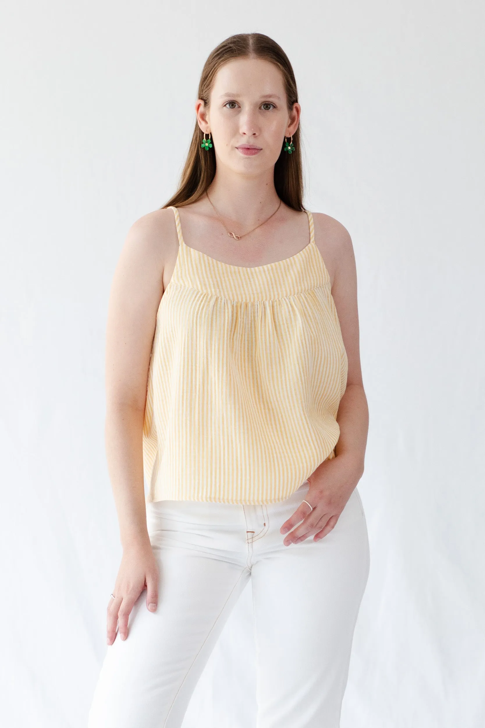 Ariel Cami Top - Cotton and Linen