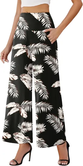 Arolina Women's Stretchy Wide Leg Palazzo Lounge Pants with Pockets Casual Comfy High Waist Palazzo Pants for Women Dressy