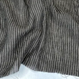 Athena Linen Stripe in Black