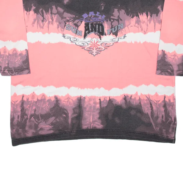 Bali Sun & Fun Tie-Dye Sweatshirt Pink Mens 2XL