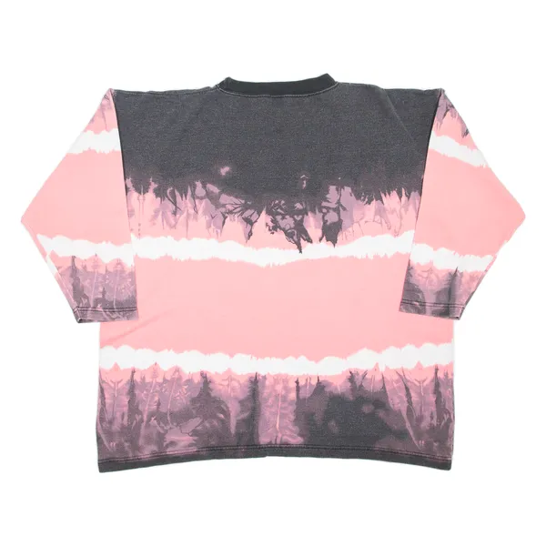 Bali Sun & Fun Tie-Dye Sweatshirt Pink Mens 2XL
