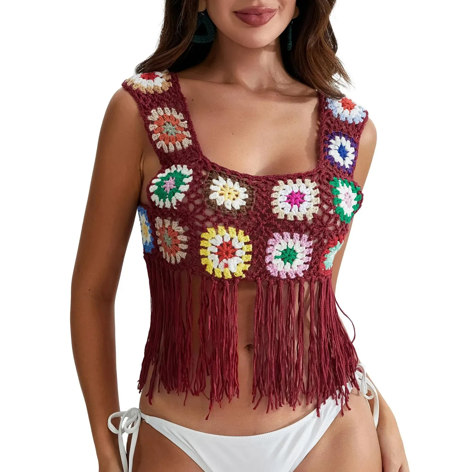 Bohemian Crochet Tassel Tank