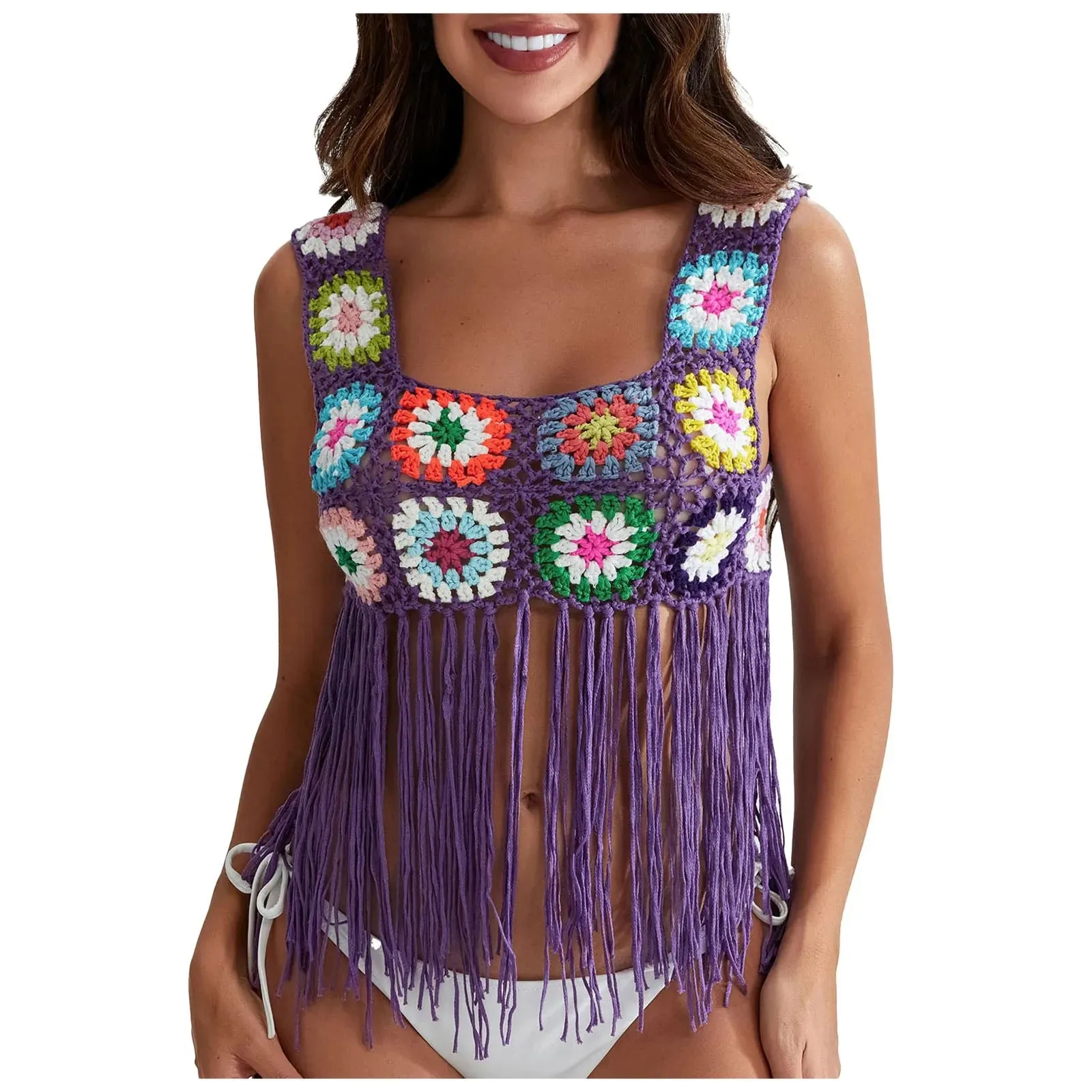 Bohemian Crochet Tassel Tank