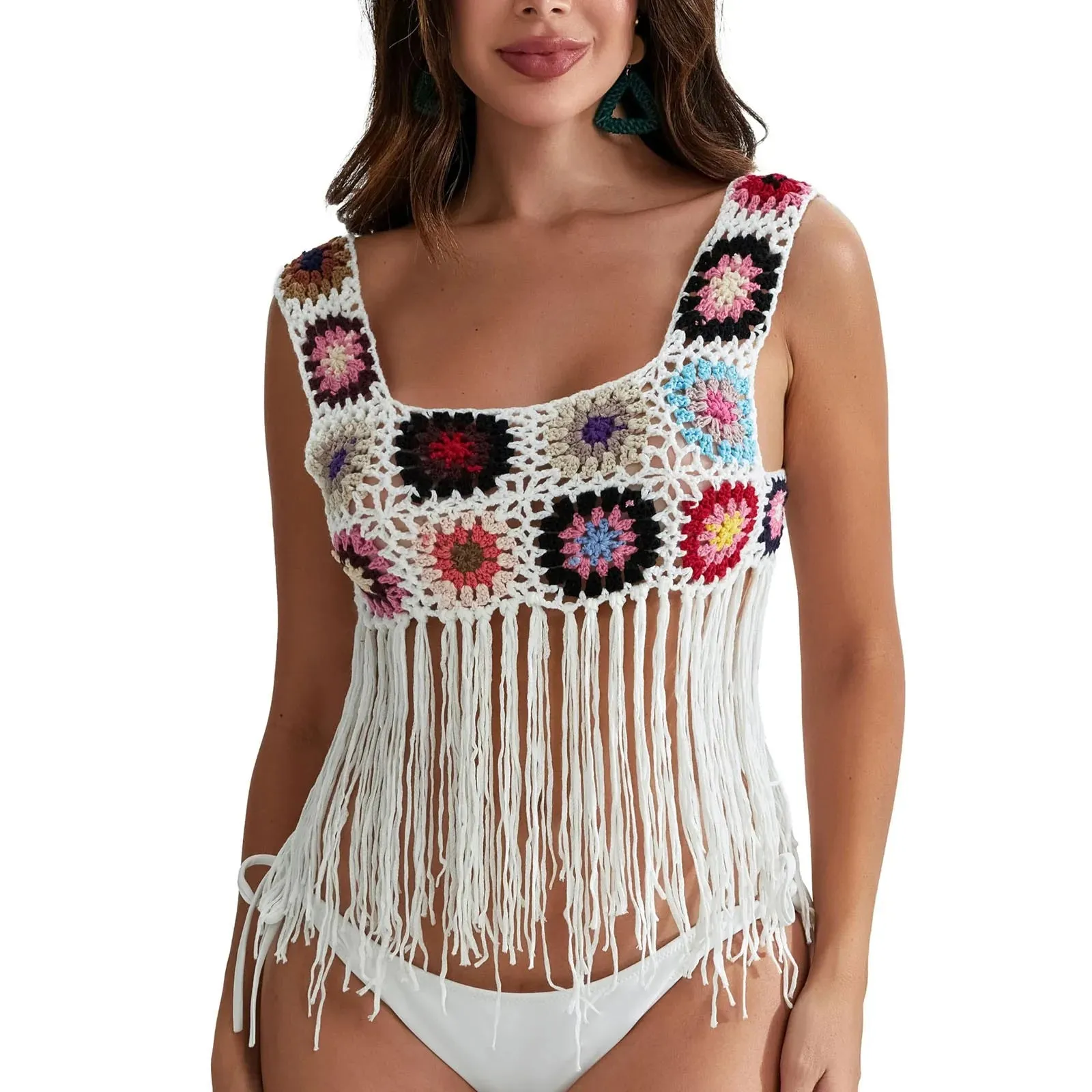 Bohemian Crochet Tassel Tank