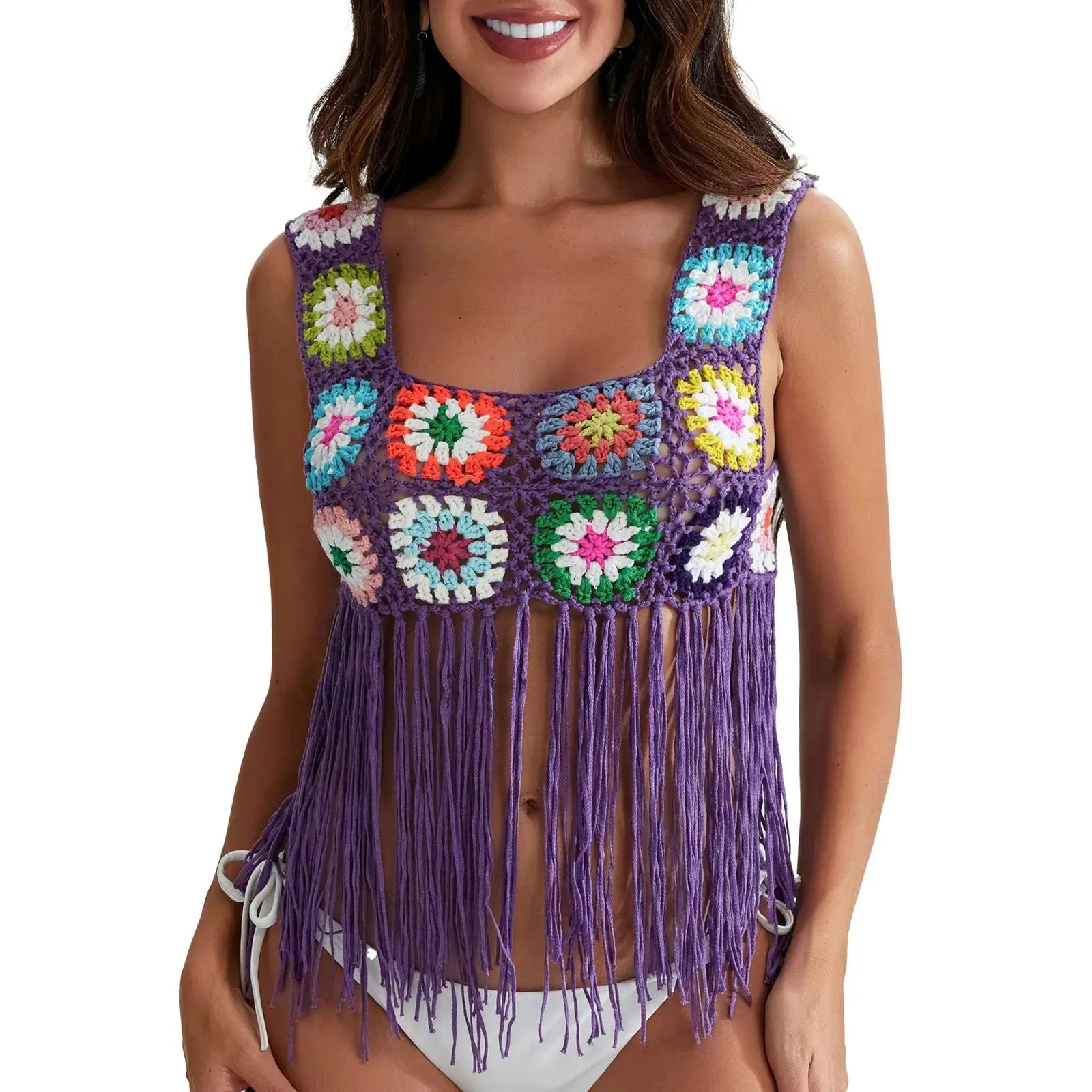 Bohemian Crochet Tassel Tank
