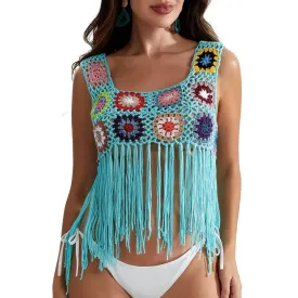 Bohemian Crochet Tassel Tank