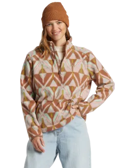 Boundary Mock 3 Fleece Jacket in Sandalwood