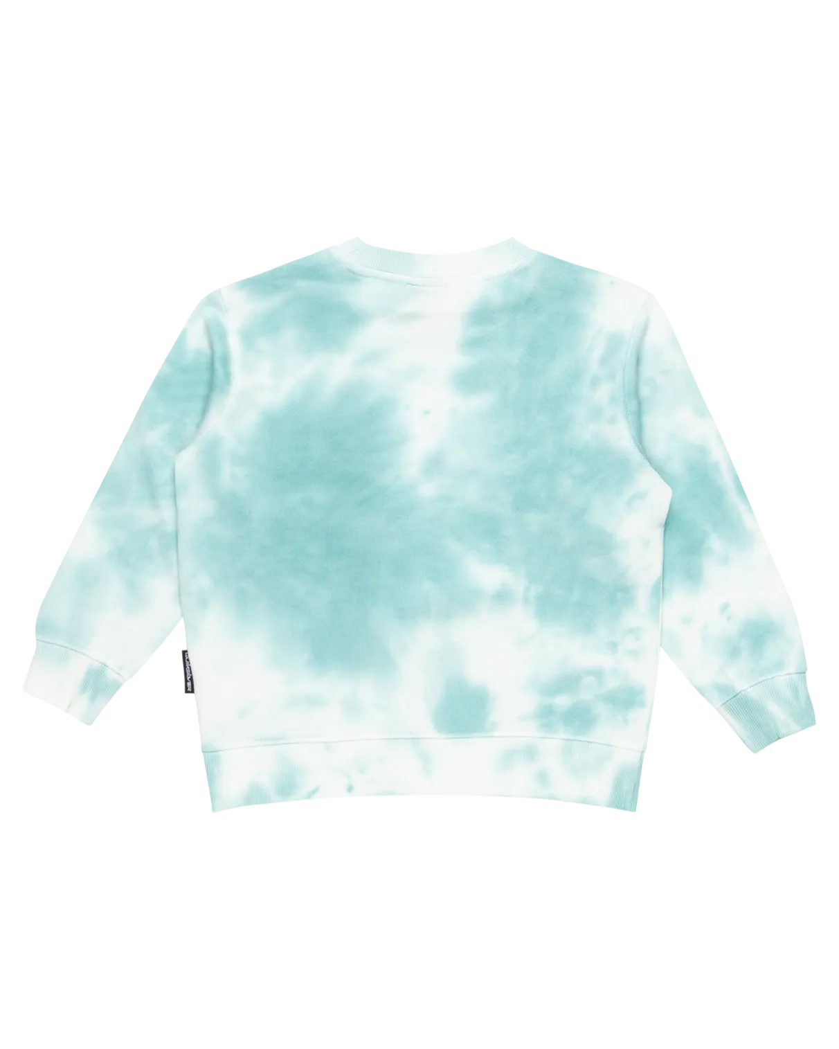 Boys Tie Dye Crew Sweatshirt in Marine Blue