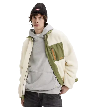 Buchanan Sherpa Fleece Jacket in Egret