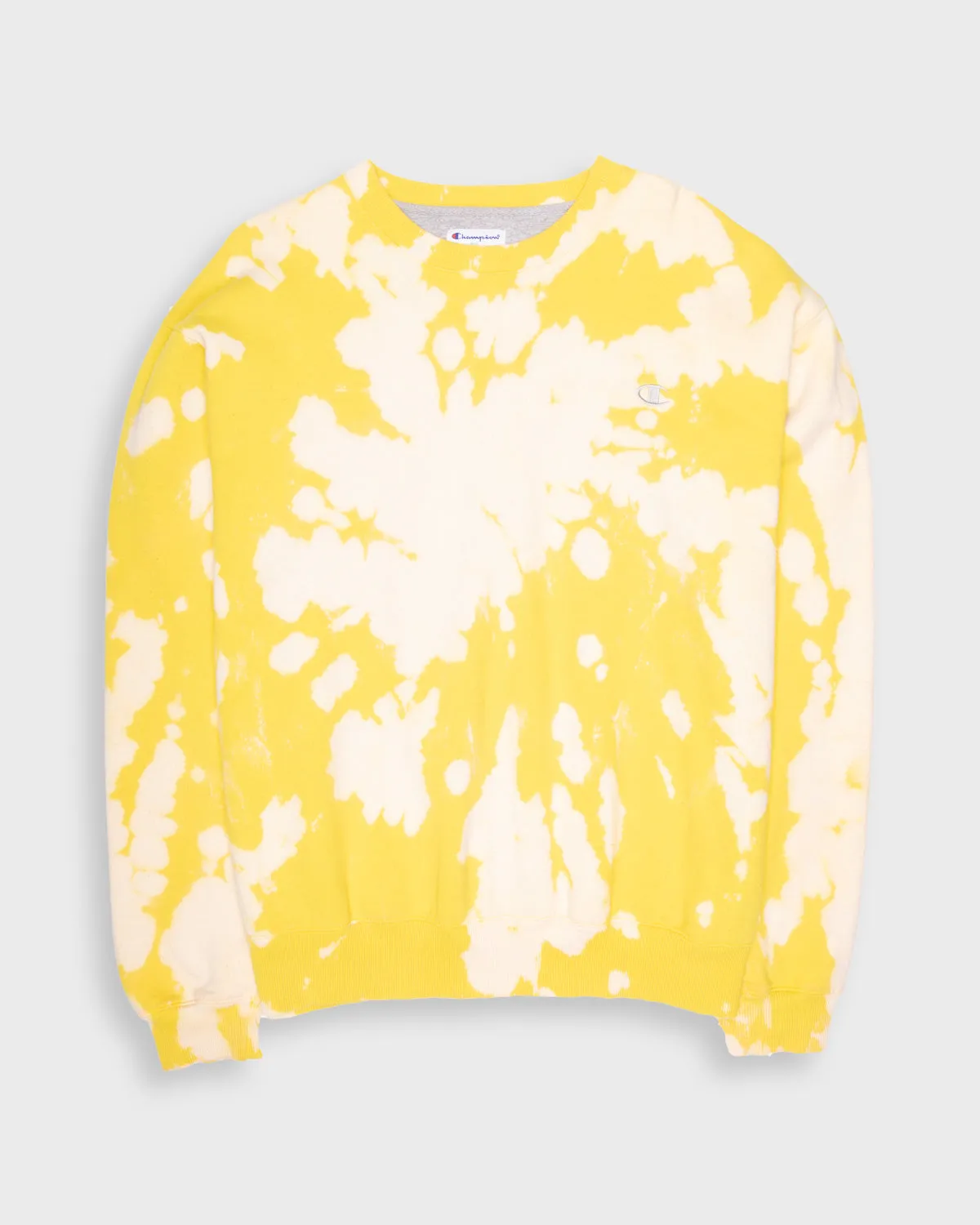 Champion reworked yellow tie-dye sweatshirt