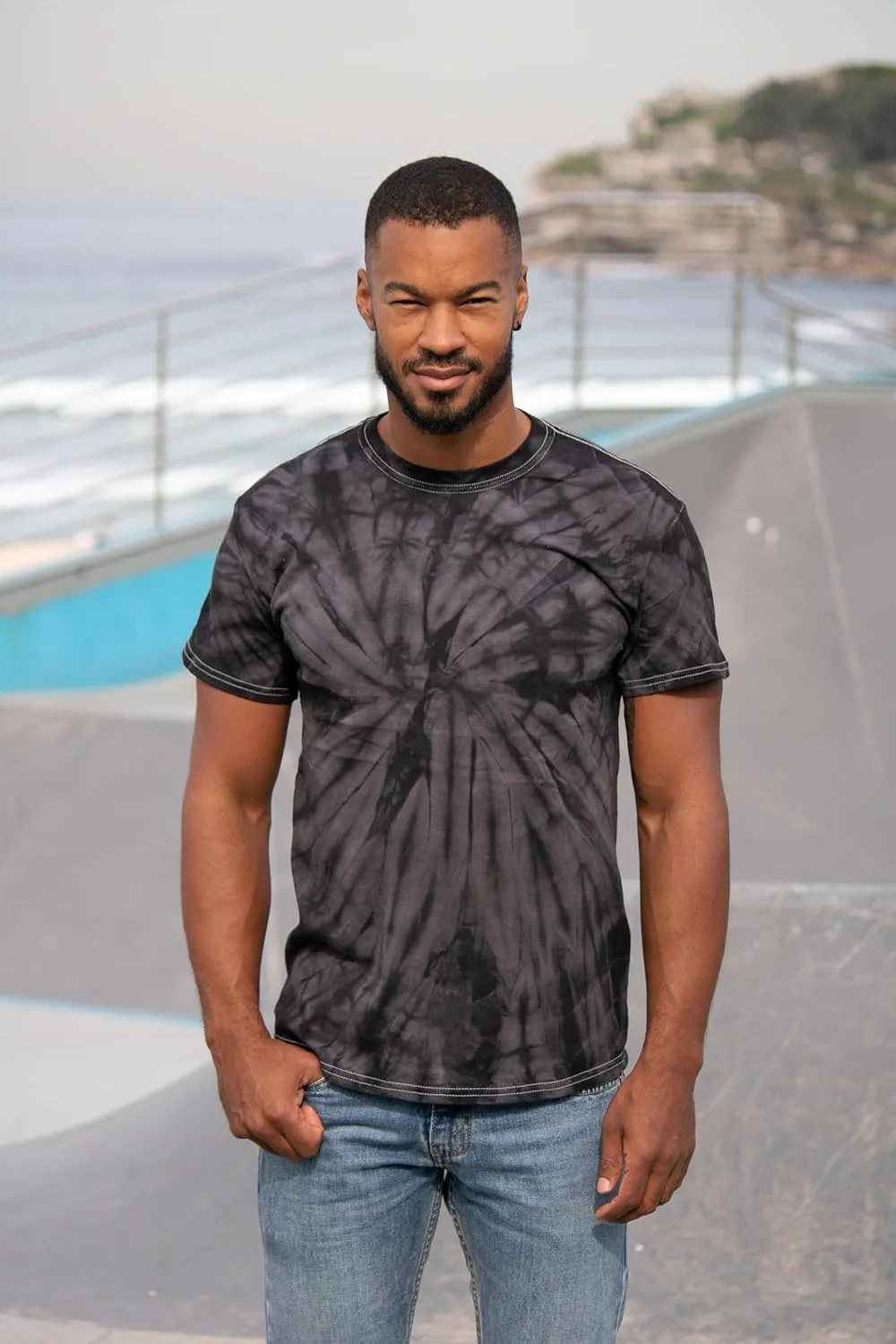 Colortone Spider Tie Dye T-Shirts for Men and Women - Unisex Short Sleeve Tie-Dye T Shirts for Adults