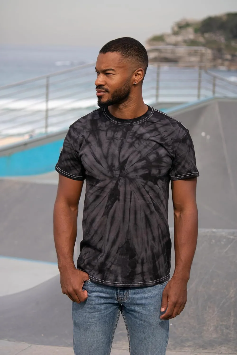 Colortone Spider Tie Dye T-Shirts for Men and Women - Unisex Short Sleeve Tie-Dye T Shirts for Adults