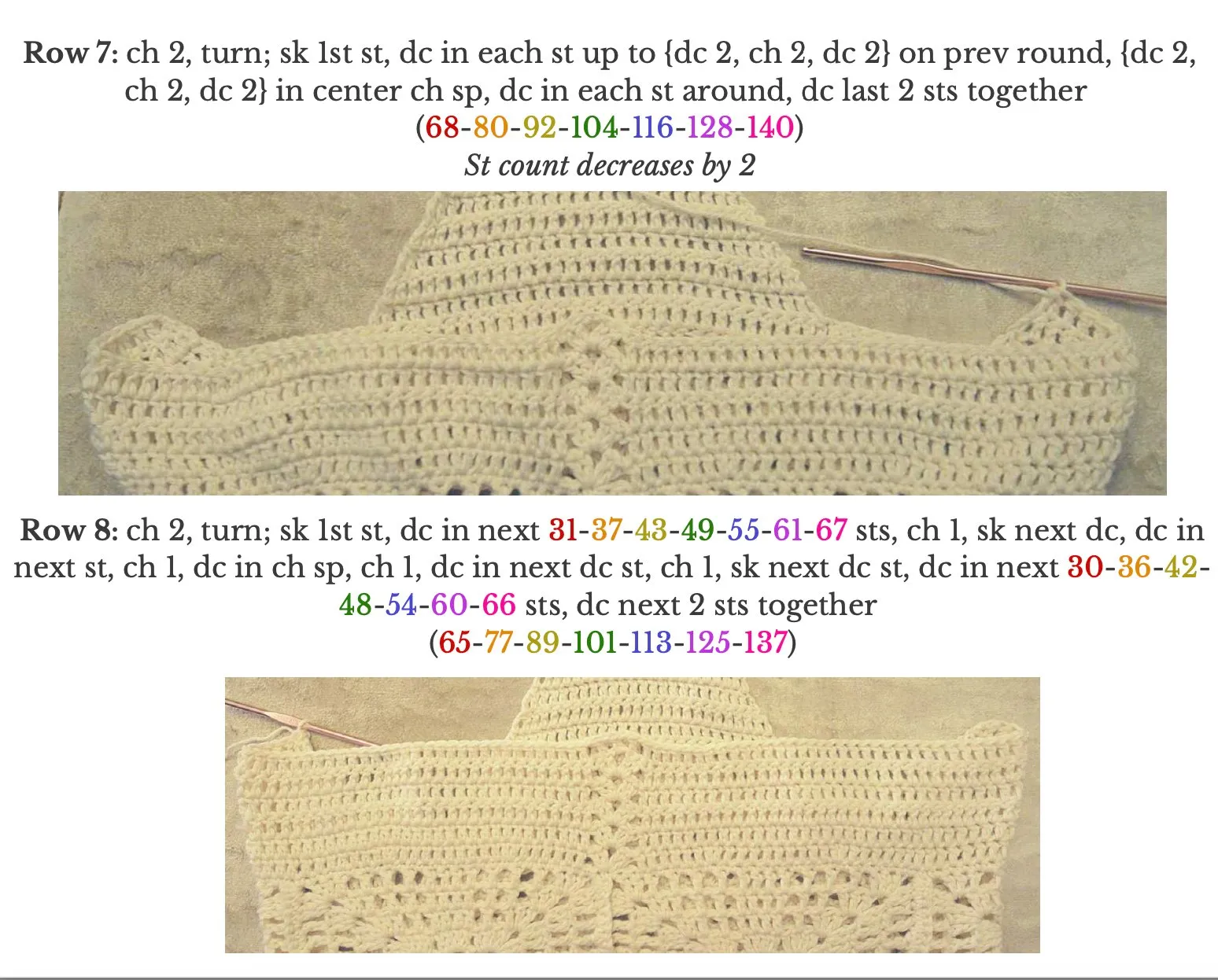 Crochet Top Pattern - Spectrum