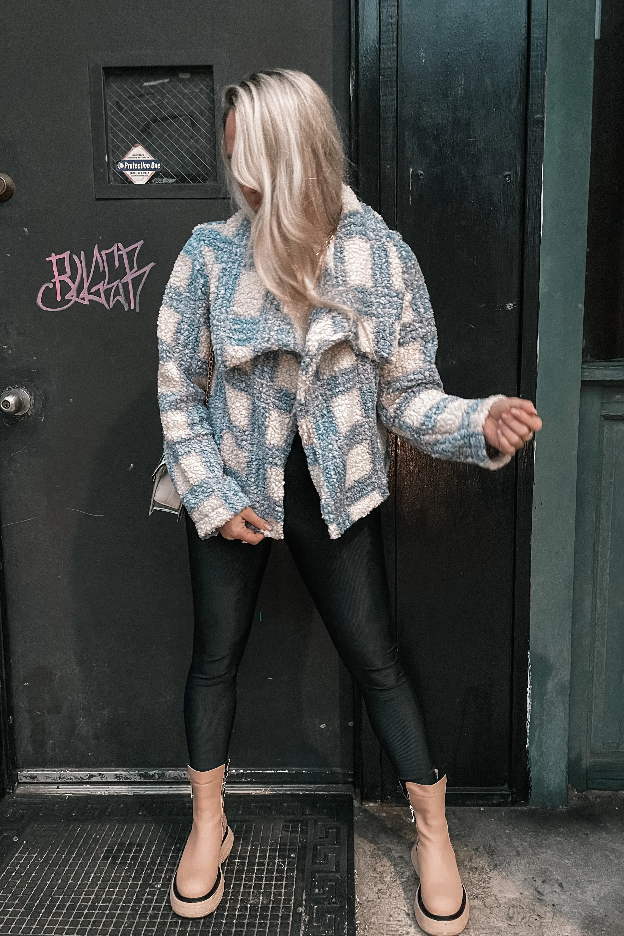 Do You, Boo Checkered Teddy Jacket