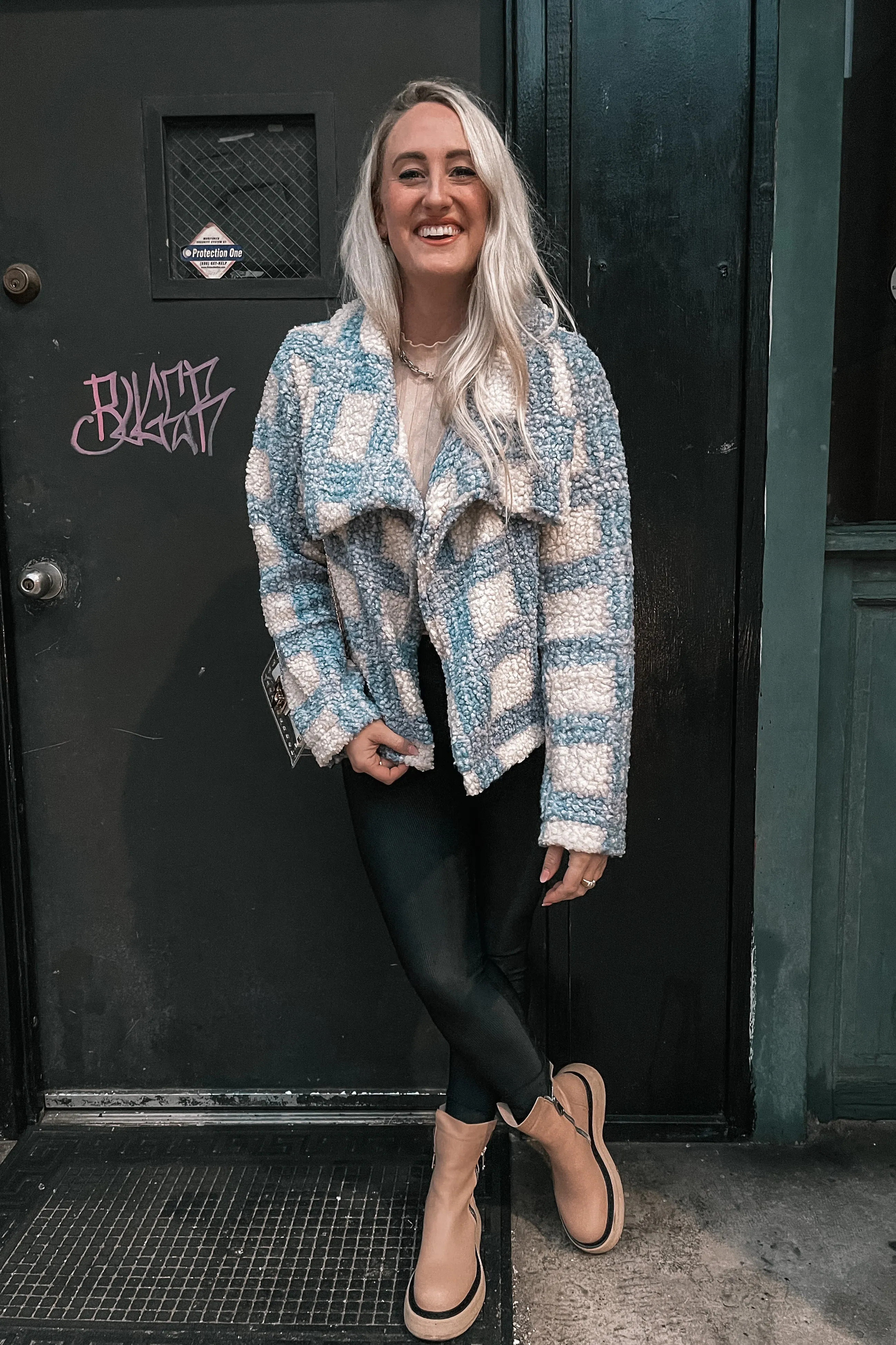 Do You, Boo Checkered Teddy Jacket