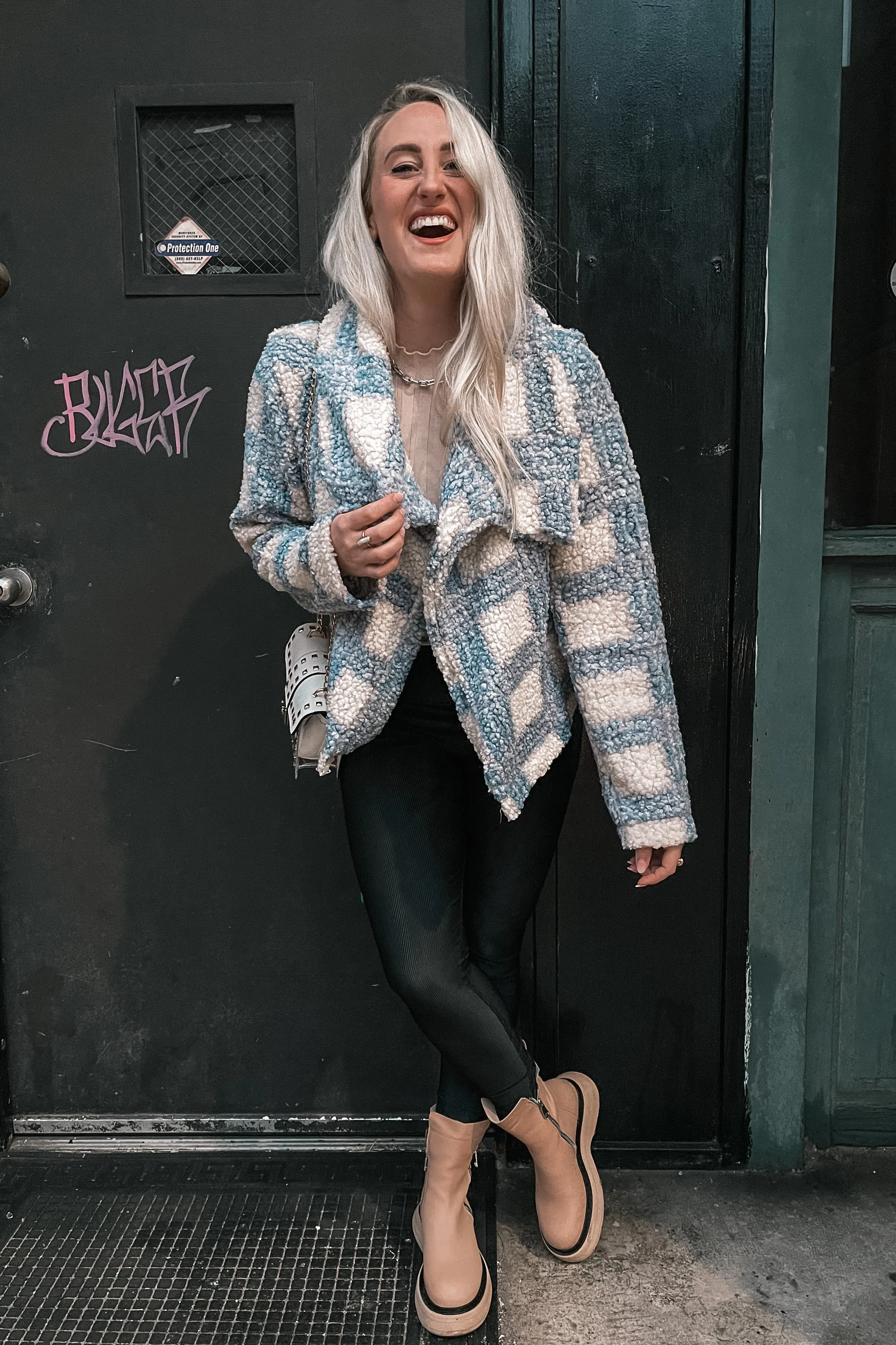 Do You, Boo Checkered Teddy Jacket