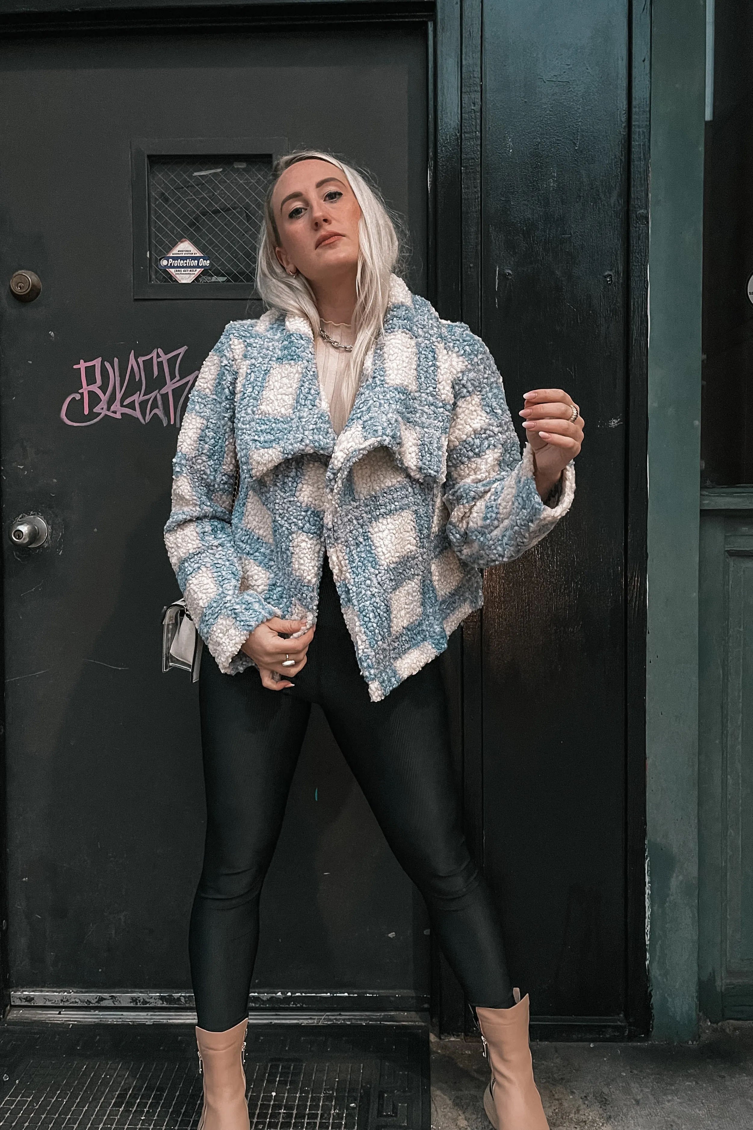 Do You, Boo Checkered Teddy Jacket