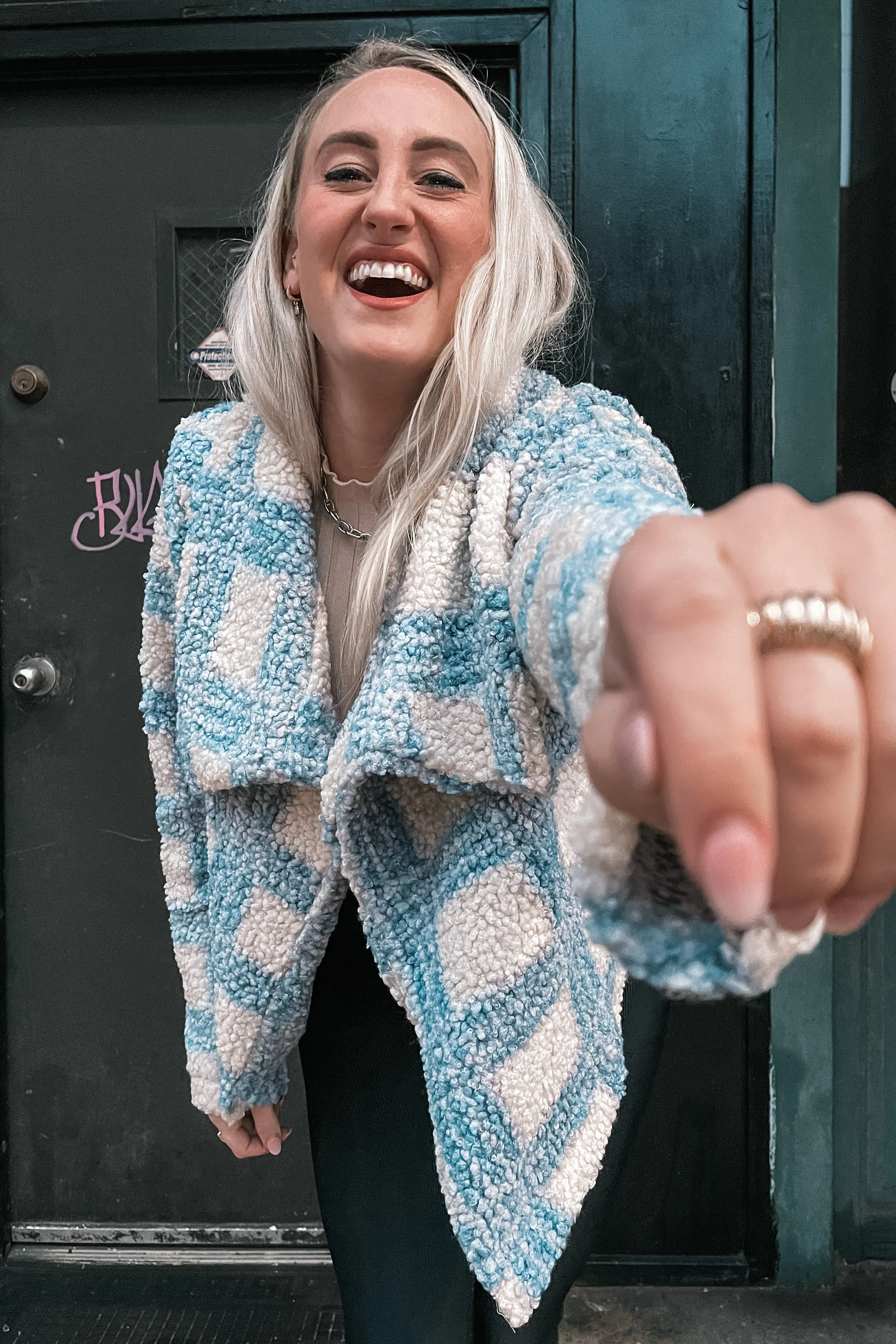 Do You, Boo Checkered Teddy Jacket