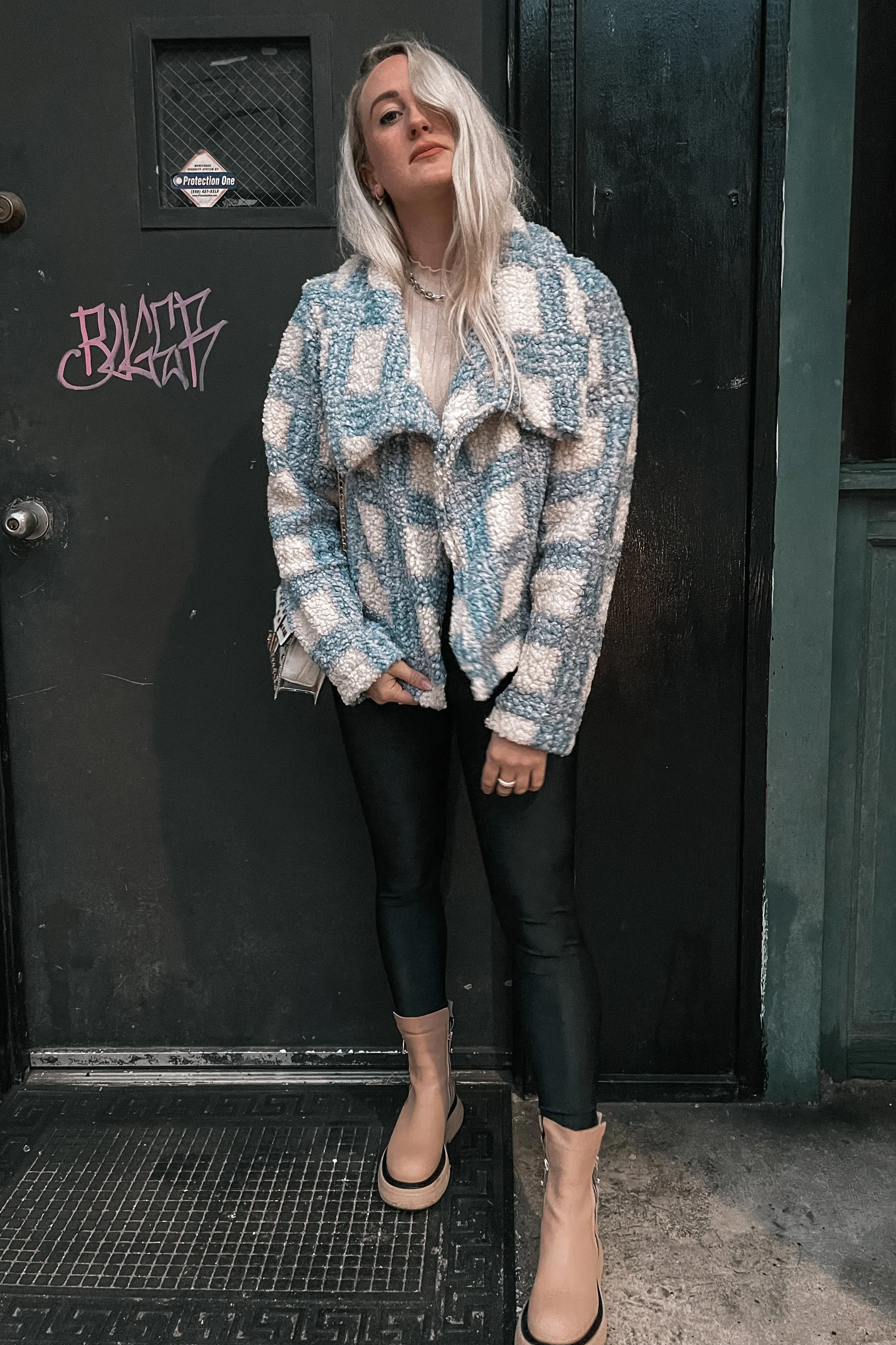 Do You, Boo Checkered Teddy Jacket