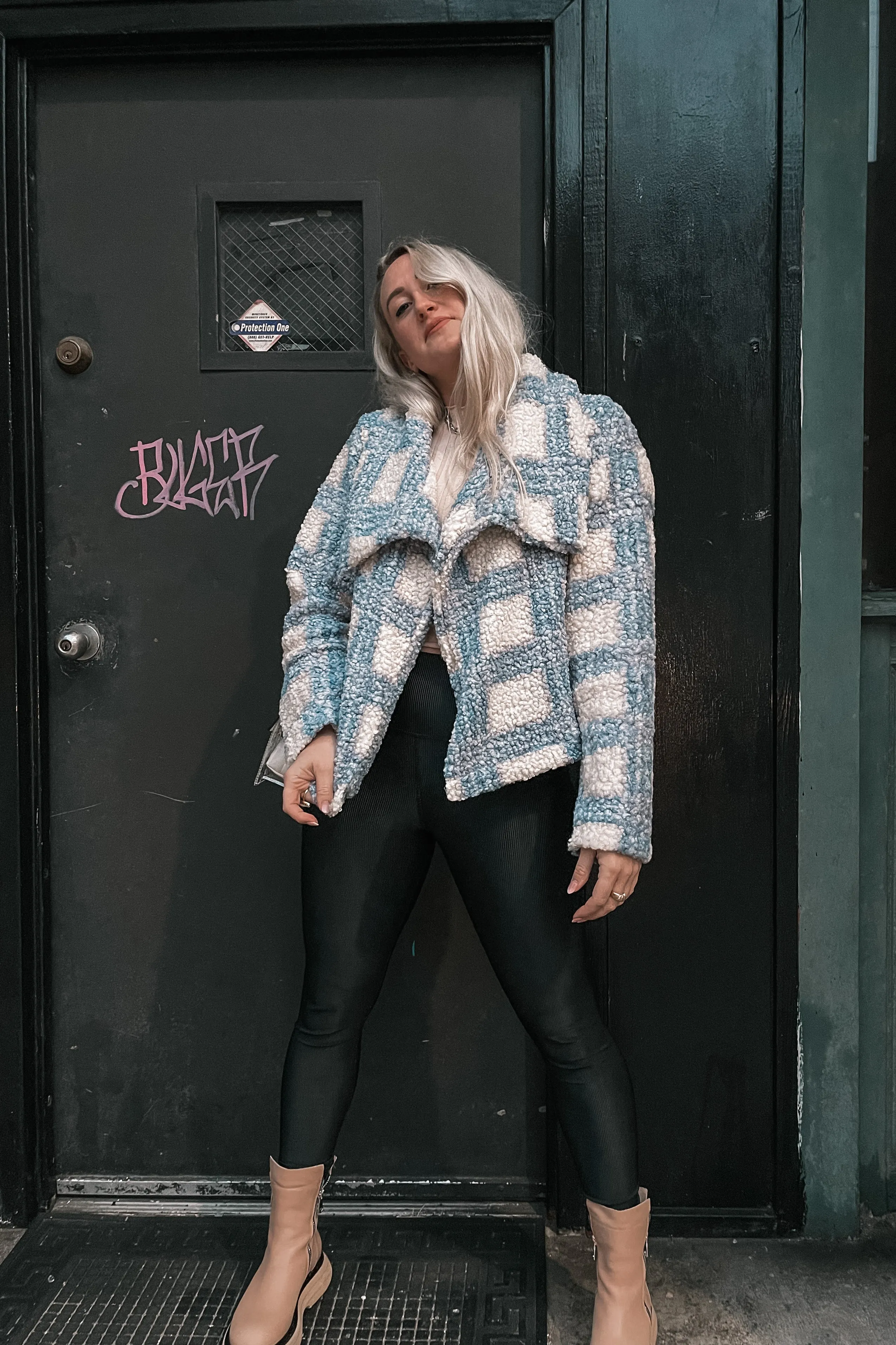 Do You, Boo Checkered Teddy Jacket