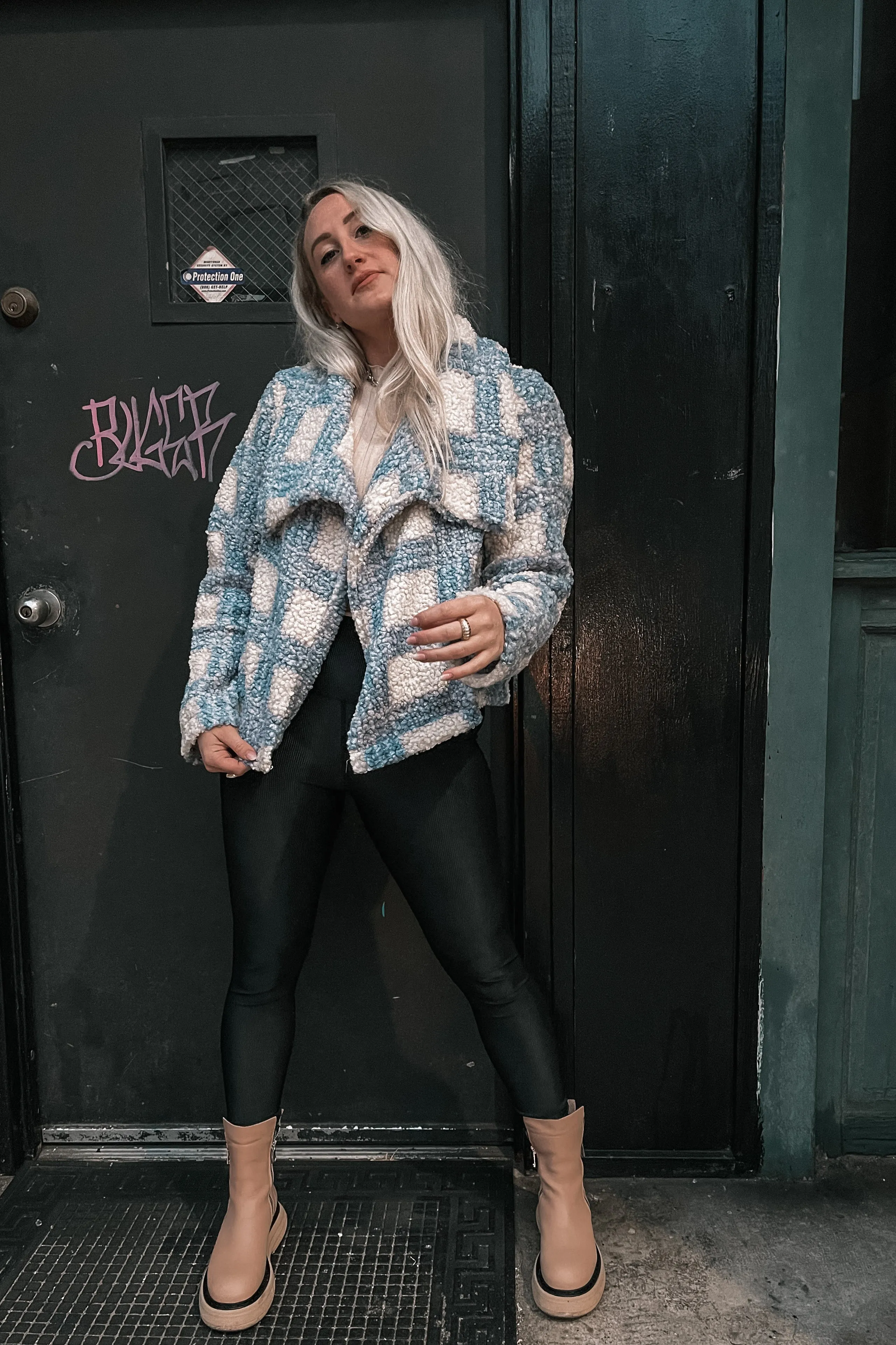 Do You, Boo Checkered Teddy Jacket