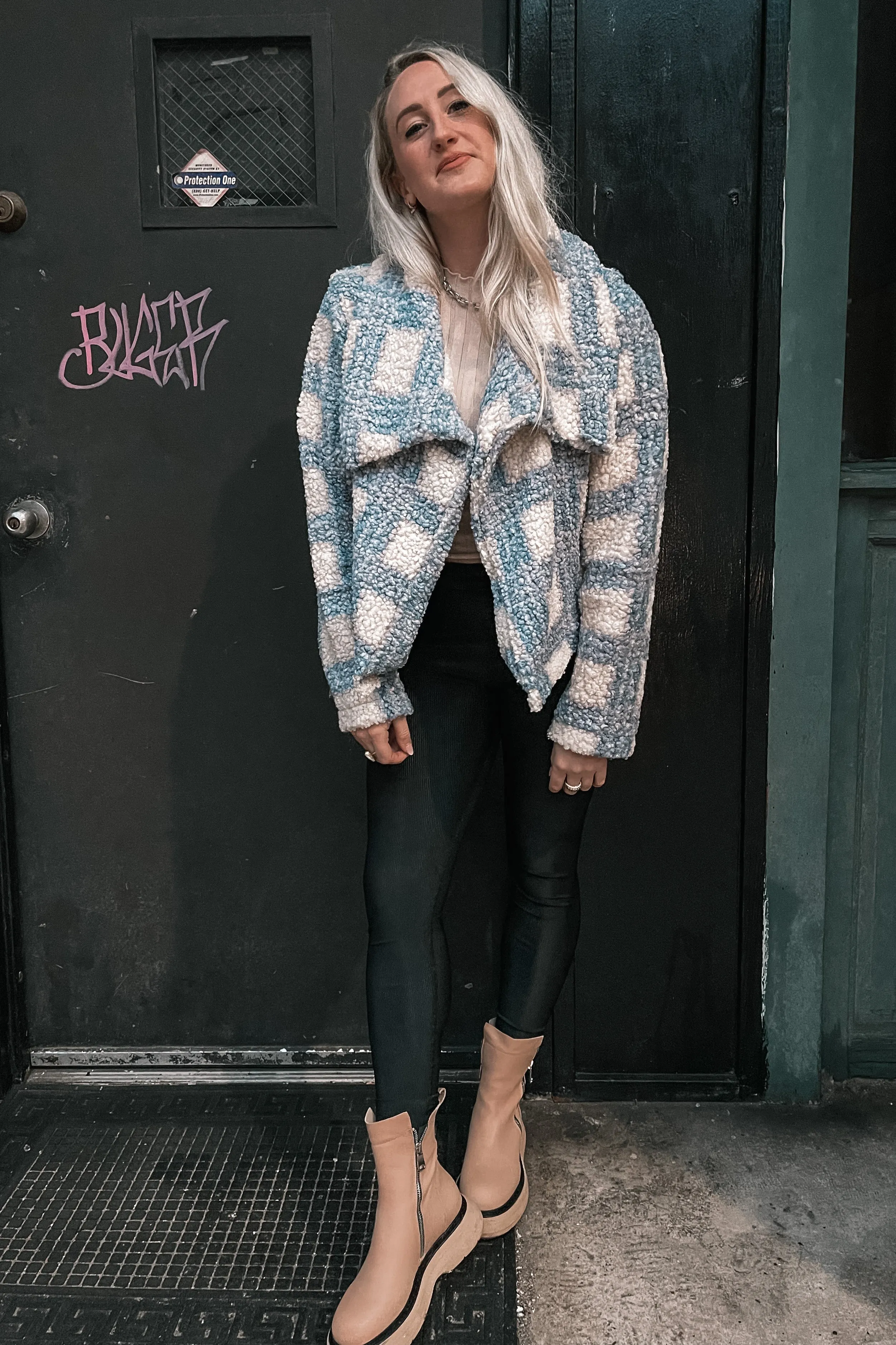 Do You, Boo Checkered Teddy Jacket