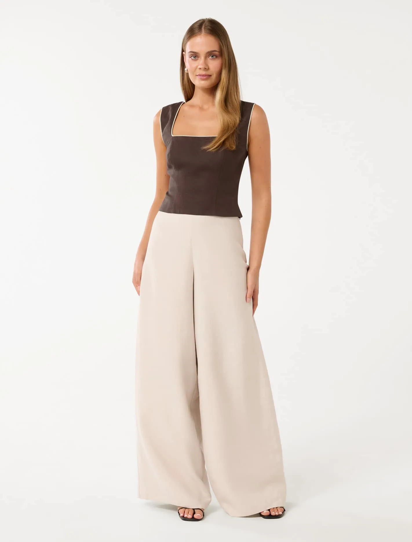 Faye Fitted Linen Tank Top