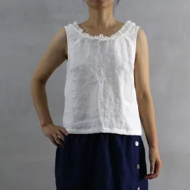 Frayed Ruffle Collar Tank