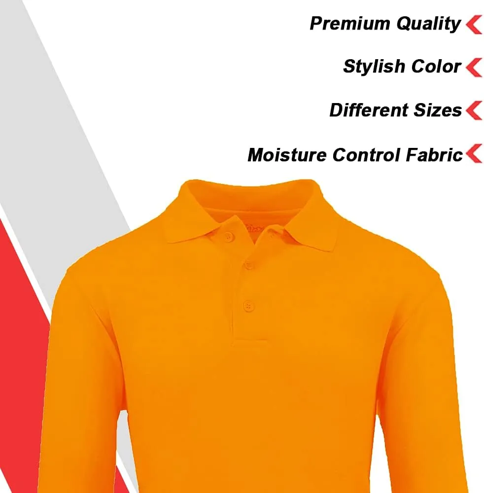 Galaxy by Harvic Boys Long Sleeve Polo Shirts