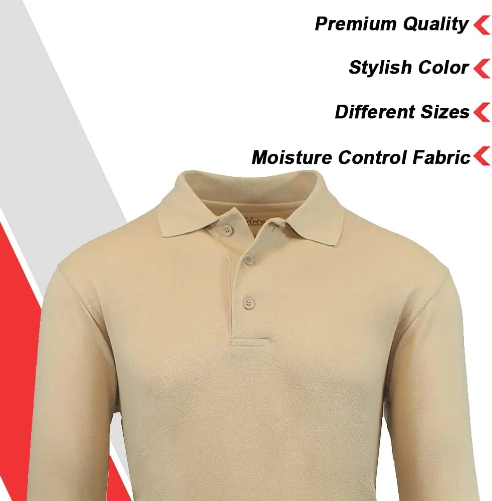 Galaxy by Harvic Boys Long Sleeve Polo Shirts