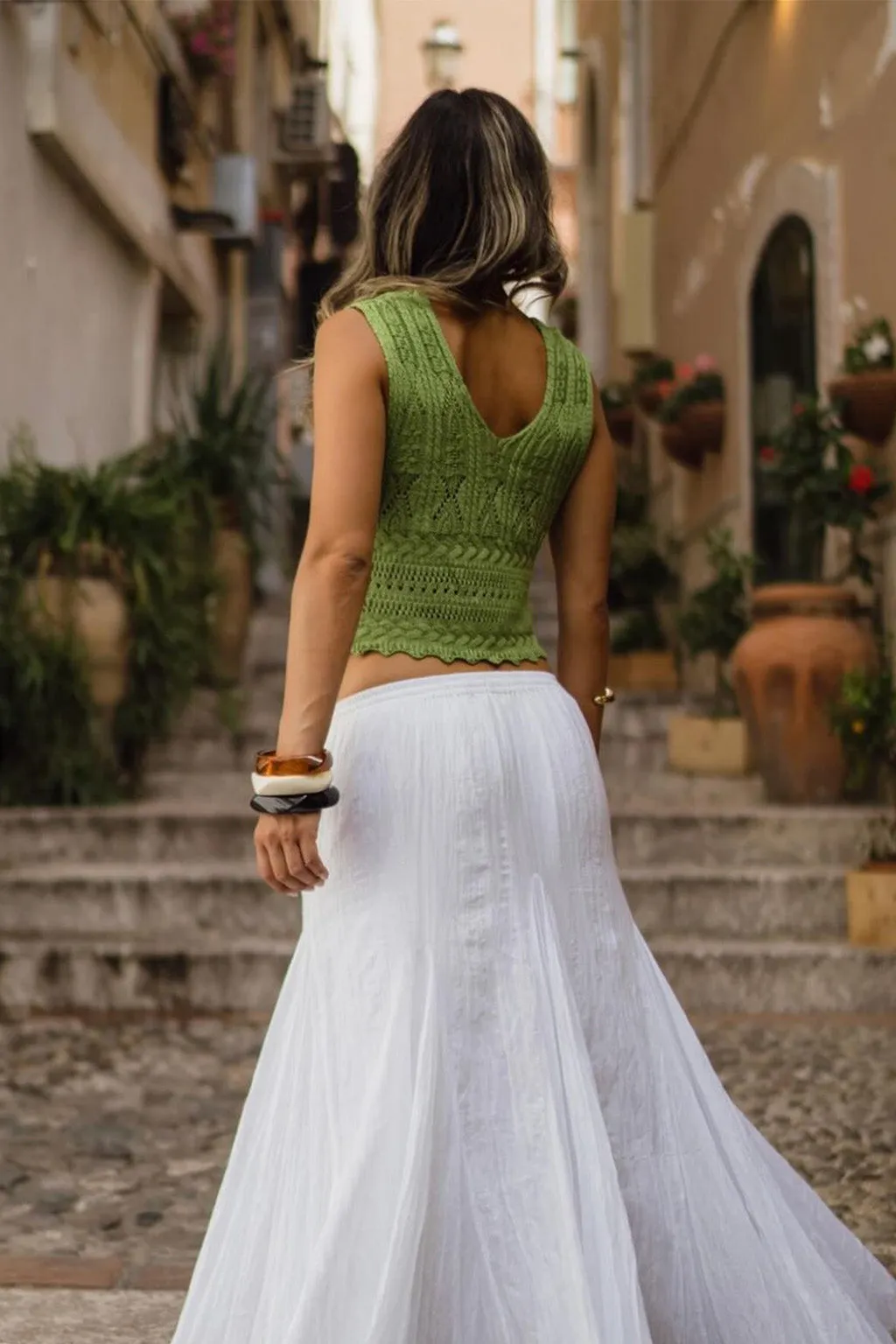 Gisela Moss Knit Tank Top