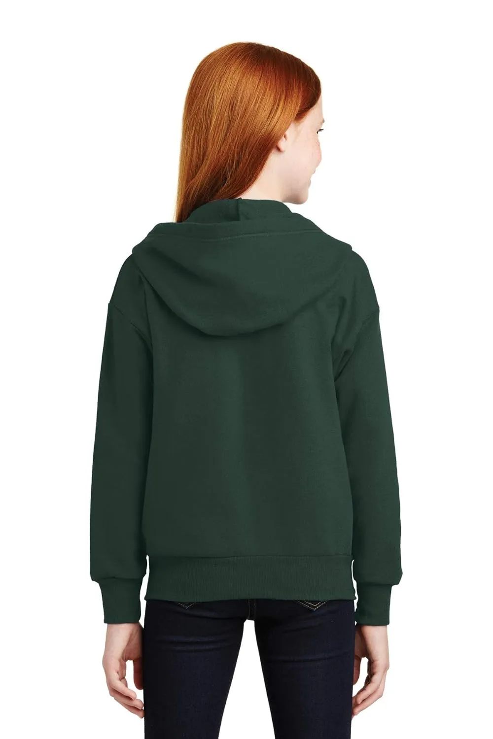 Hanes Boys' EcoSmart Full Zip Hooded Jacket, Deep Forest, X-Large