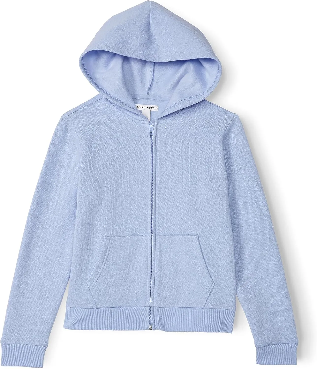 Happy Nation Girls Relaxed Fleece Full Zip Hoodie Sweatshirt