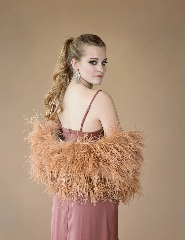 Jordan - Feather Crop Jacket in Camel