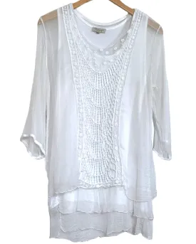 Light Summer Silk Crochet Tunic