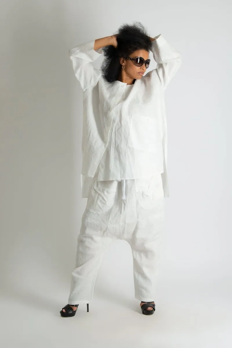 Linen Harem Loose Pants CLARA