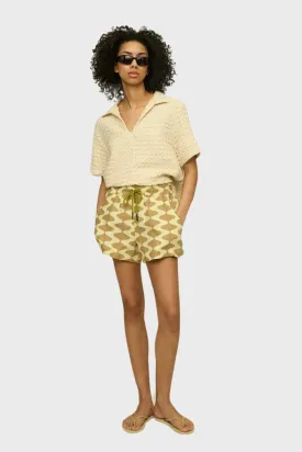 Linen Shorts in Lauda Drizzle