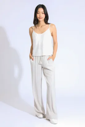 LUNA BOARDWALK WIDE LEG PANT - LIGHT SAND
