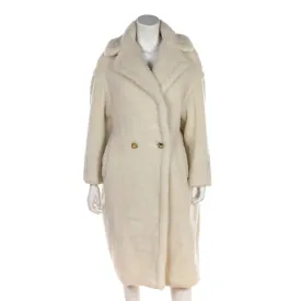 Max Mara White Alpaca Teddy Bear Icon Coat Size S | US 6