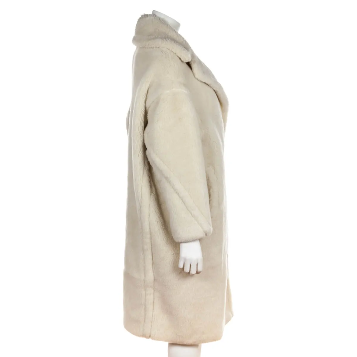 Max Mara White Alpaca Teddy Bear Icon Coat Size S | US 6