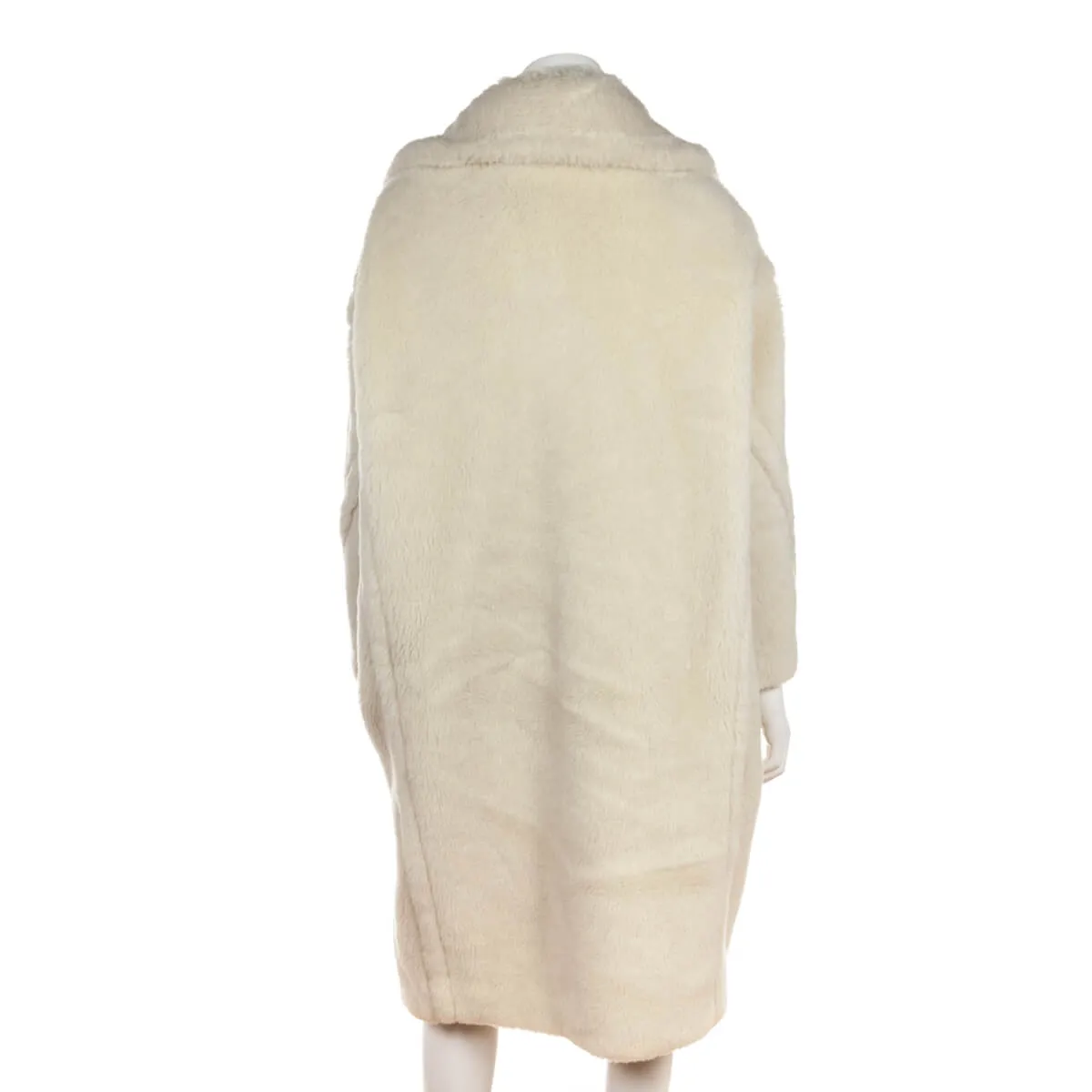 Max Mara White Alpaca Teddy Bear Icon Coat Size S | US 6