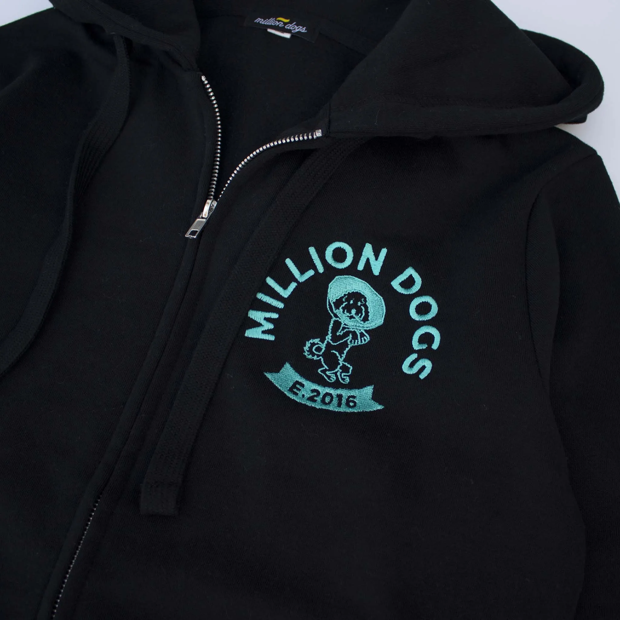 Men's Standard Fit Black Fleece Zip-Up Jacket