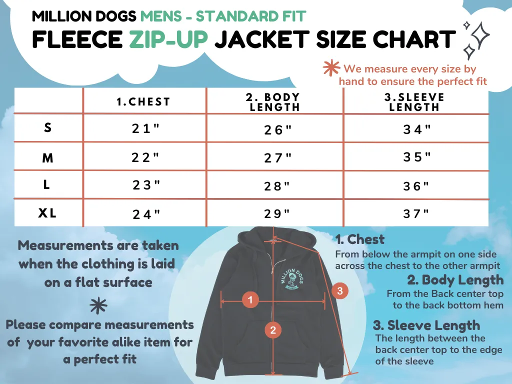 Men's Standard Fit Black Fleece Zip-Up Jacket