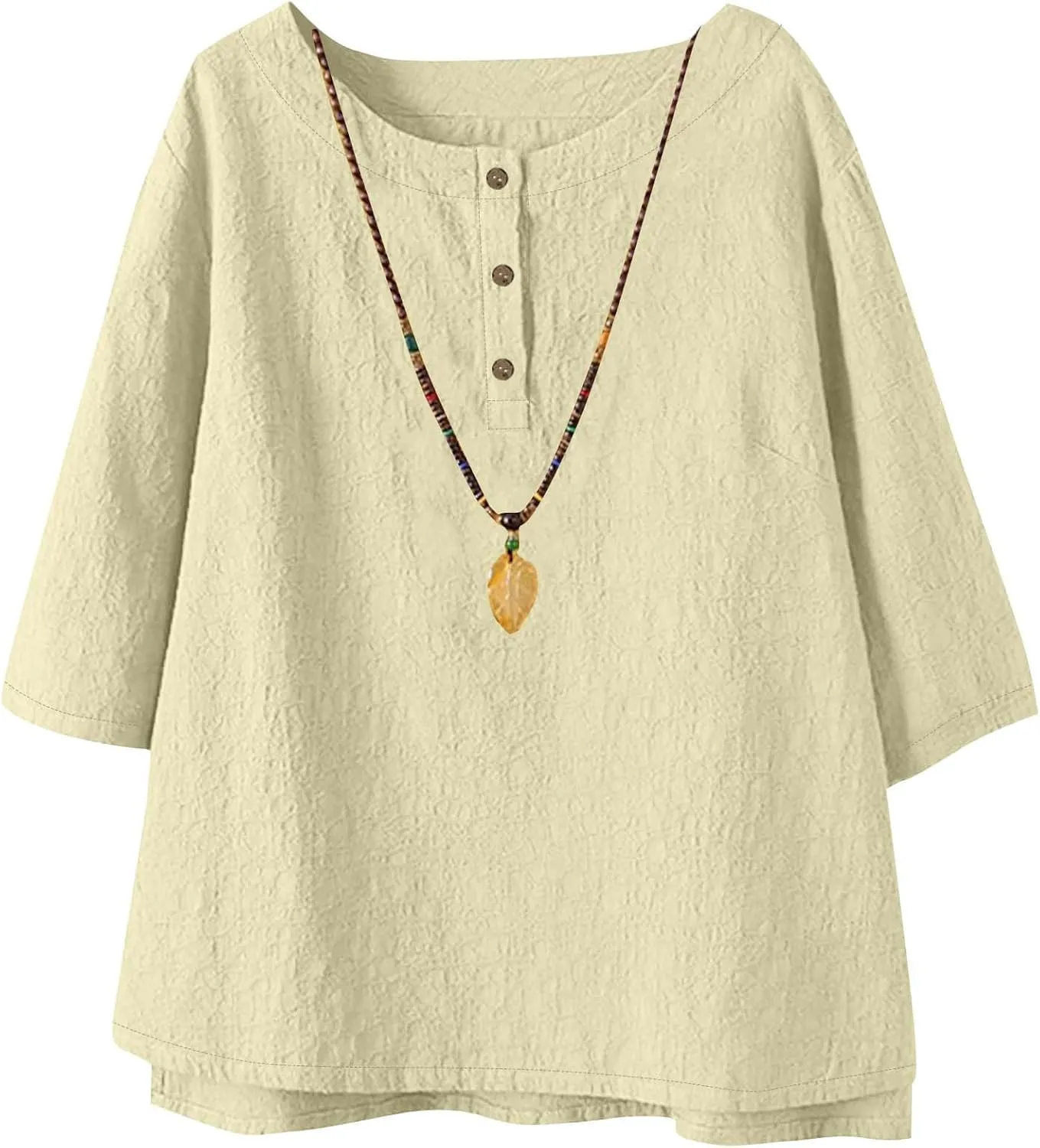 Mexican Embroidered Tops for Women Summer Cotton Linen Shirt Trendy Round Neck Tees Casual Short Sleeve Top