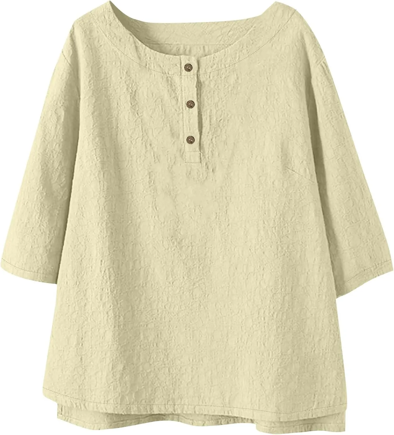 Mexican Embroidered Tops for Women Summer Cotton Linen Shirt Trendy Round Neck Tees Casual Short Sleeve Top