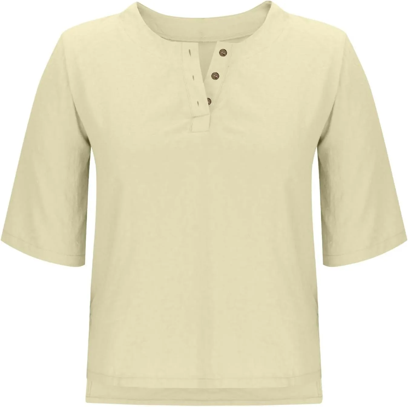 Mexican Embroidered Tops for Women Summer Cotton Linen Shirt Trendy Round Neck Tees Casual Short Sleeve Top