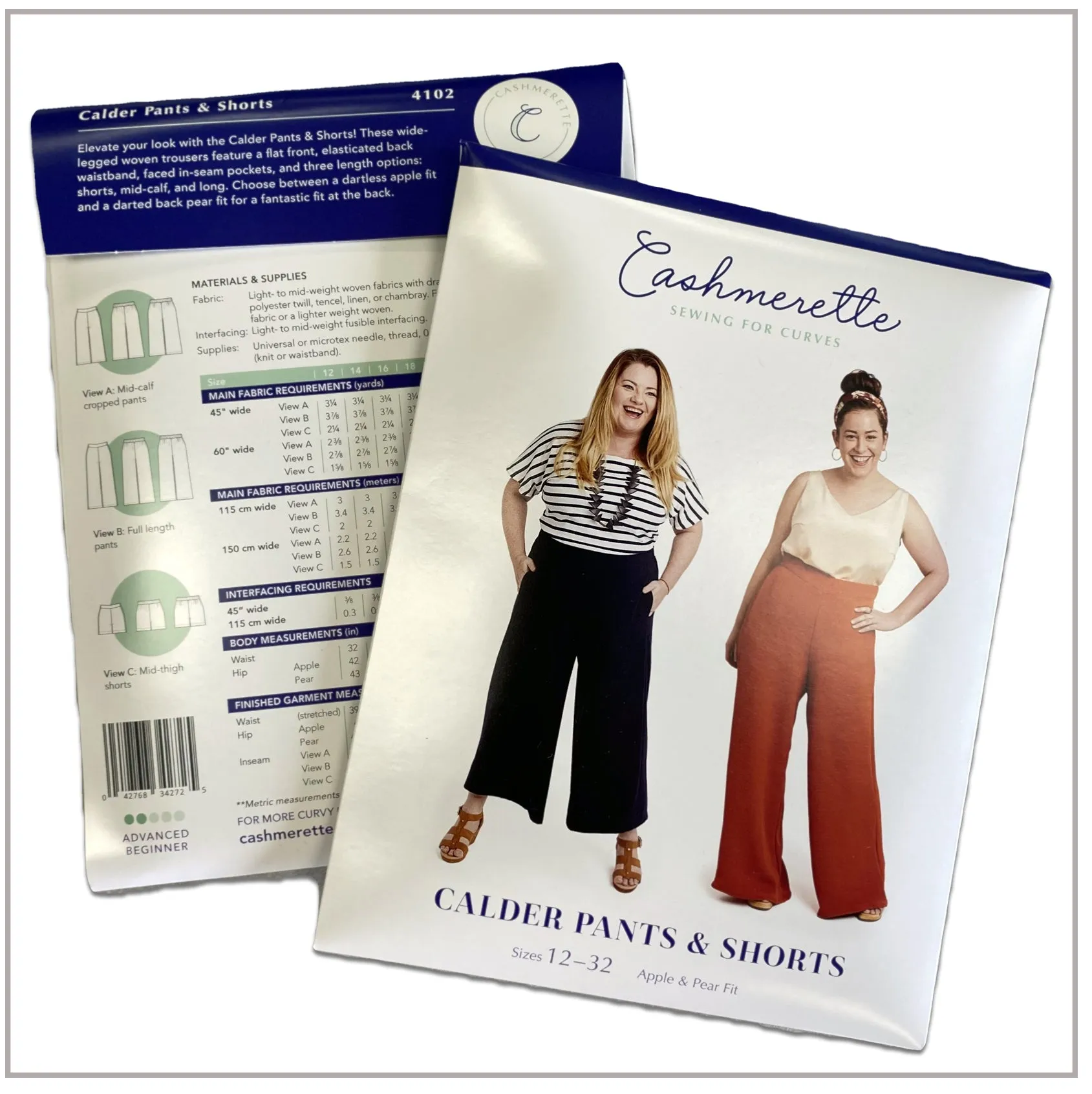 Pattern: Cashmerette Calder Pants & Shorts