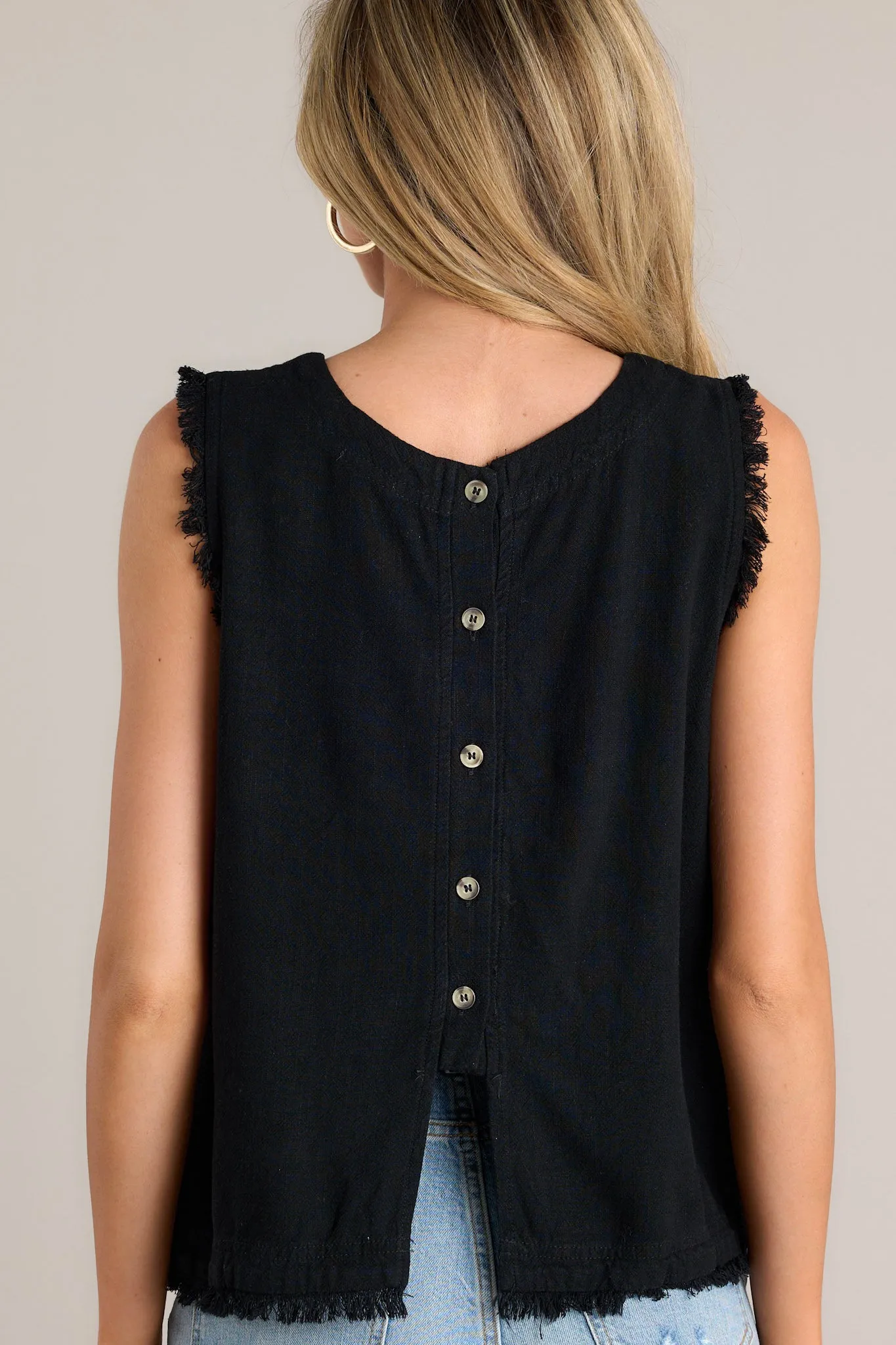 Pebble Pathway Black Tank Top